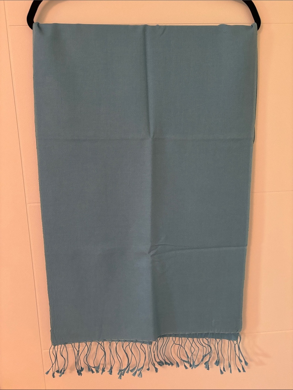 Light Teal Fringe Scarf